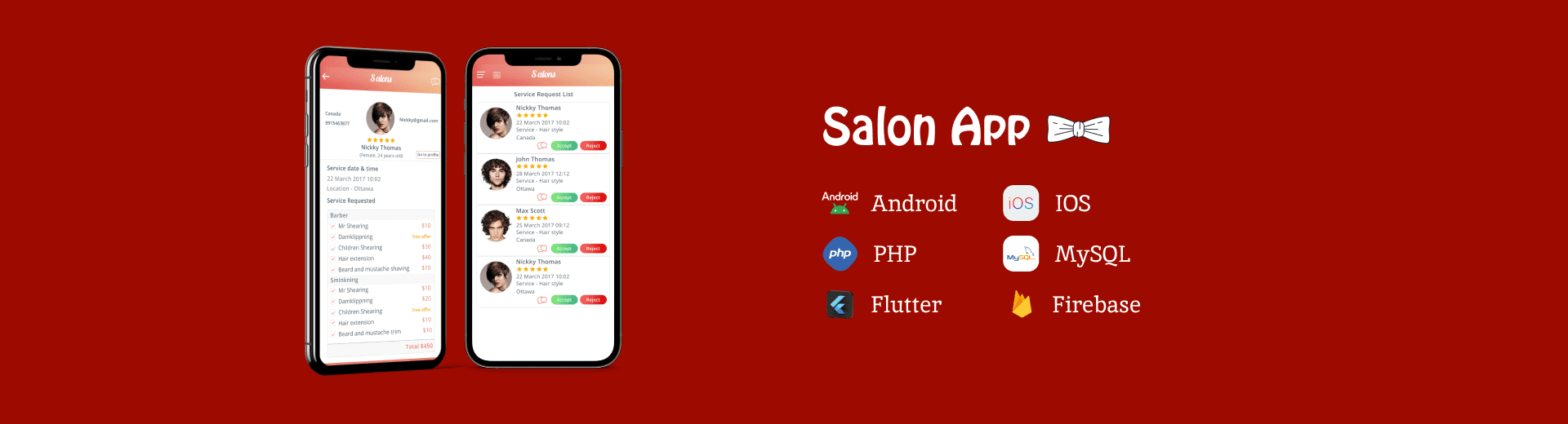 salon service booking mobile app development